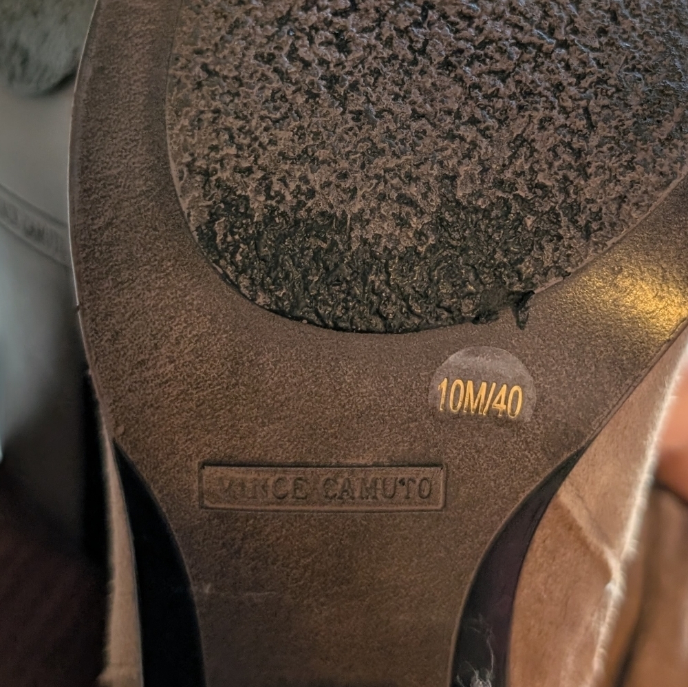 Vince Camuto Tan Suede Ankle Booties - Picture 5 of 5